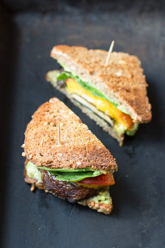 Veganer und alltagsfreundlicher Portobellosandwich