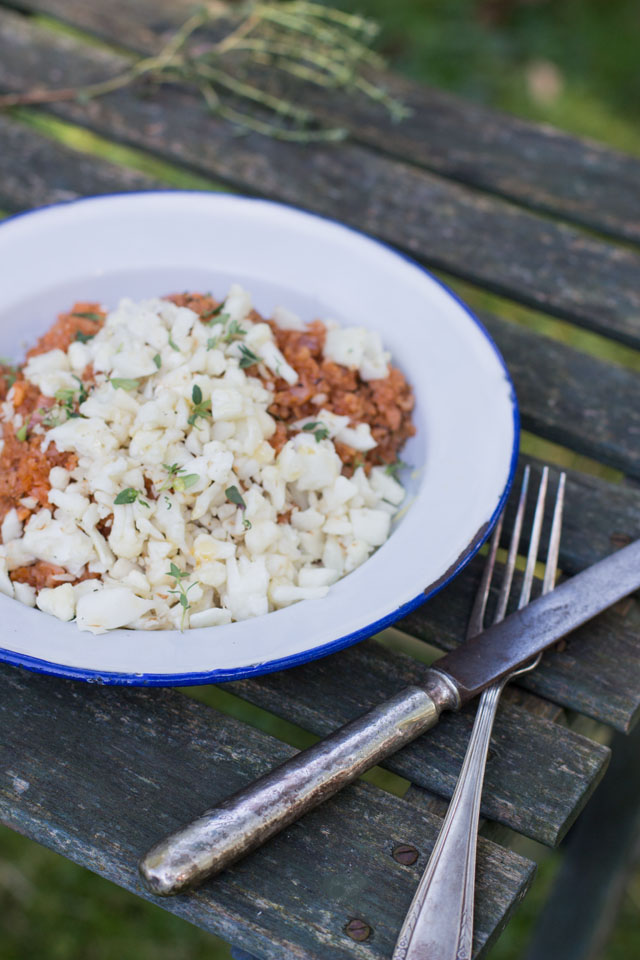 Carrots for Claire: Roter Buchweizenbulgur mit geröstetem Blumenkohl, nur Mut bei pingeligen Kindern! 