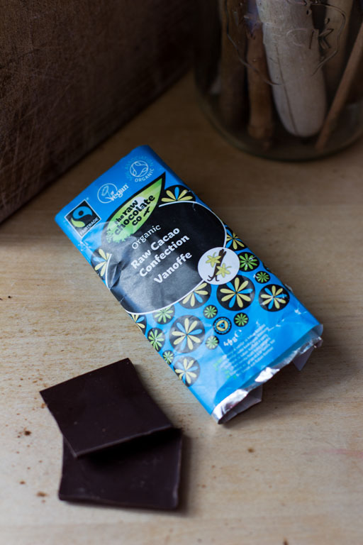 Raw Kakao Vanoffe Schokolade mit Kokosblütenzucker