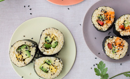 Unperfekte, perfekte Hirse-Maki, auf Claires Wunsch (vegan)